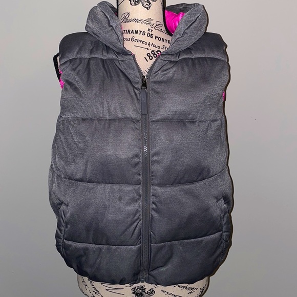 Calvin Klein Performance Jackets & Blazers - Calvin Klein Womens Warm Puffer Outerwear Vest Gray and Pink XL